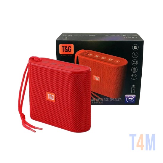 T&G MINI WIRELESS BLUETOOTH SPEAKER TG-185 USB/TF/FM/TWS/HANDS-FREE CALL FUNCTION RED